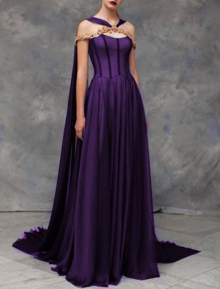 Robe de bal bustier trapèze unique en mousseline de soie couleur raisin avec cape, robe de soirée longue, tenue pour un 22e anniversaire, robe de remise de diplôme AB282