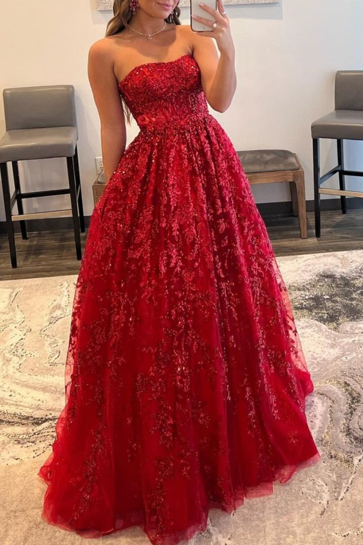 A line Royal Blue Sequined Lace Long Prom Dress with Pockets Formal Evening Gowns AB499