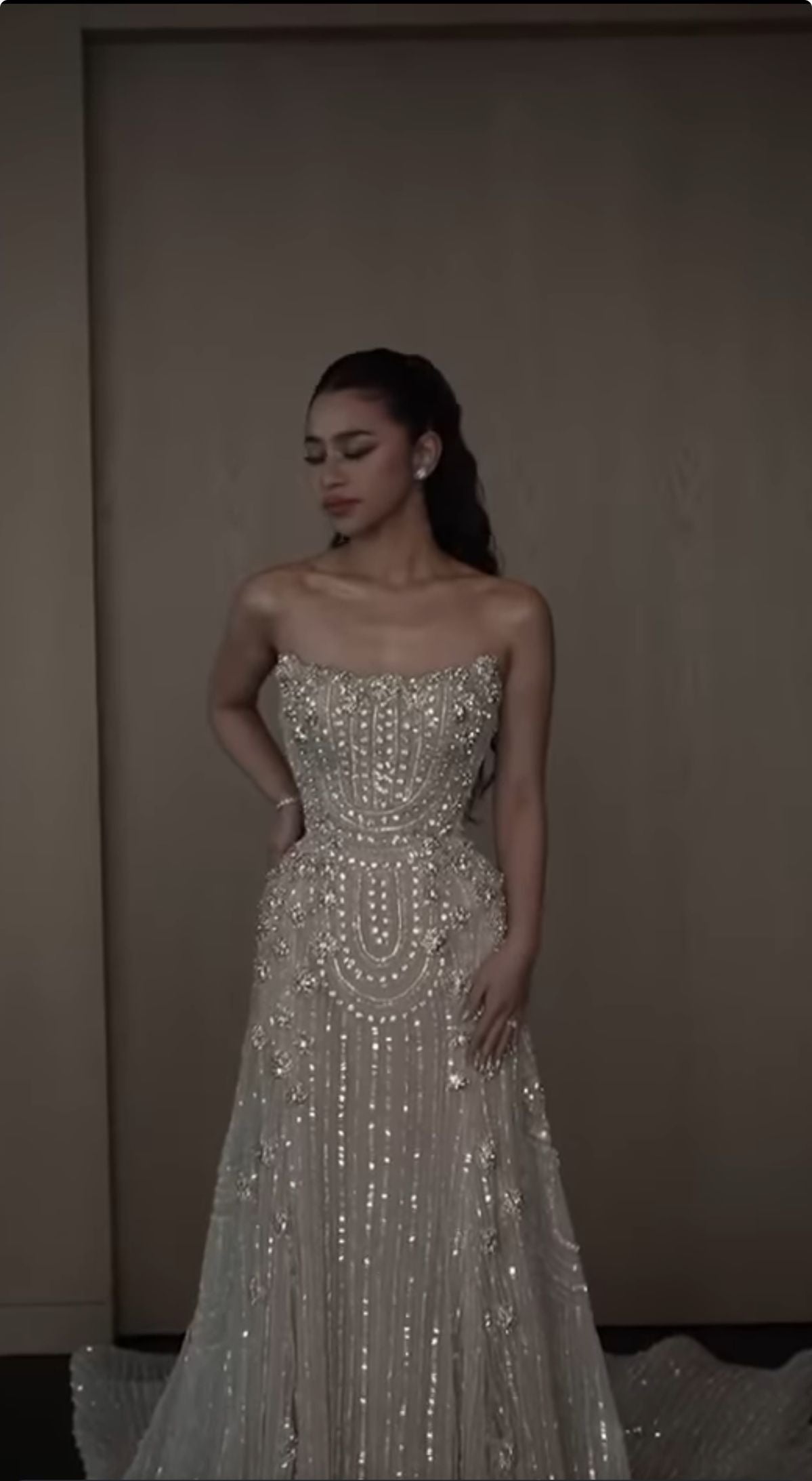 Élégante robe de soirée sans bretelles en forme de A, couleur champagne, à sequins, sans manches, pour femmes, jeunes filles et adolescentes, robes de bal N2315