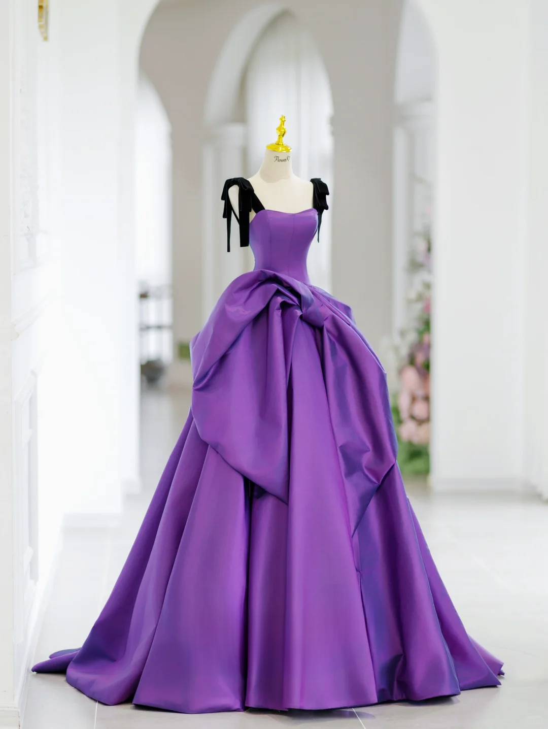 Sweet Ball Gown Straps Grape Long Quinceanera Dress Gorgeous Quinceanera Dresses Sweet 15 16 Dress DH2806