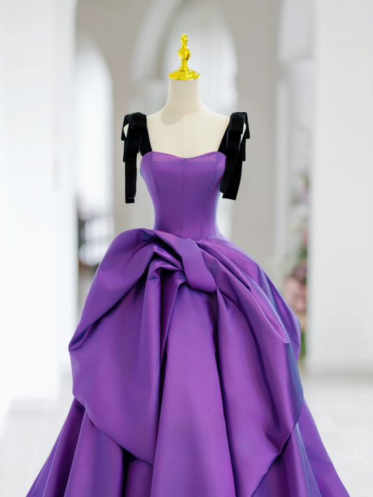 Sweet Ball Gown Straps Grape Long Quinceanera Dress Gorgeous Quinceanera Dresses Sweet 15 16 Dress DH2806