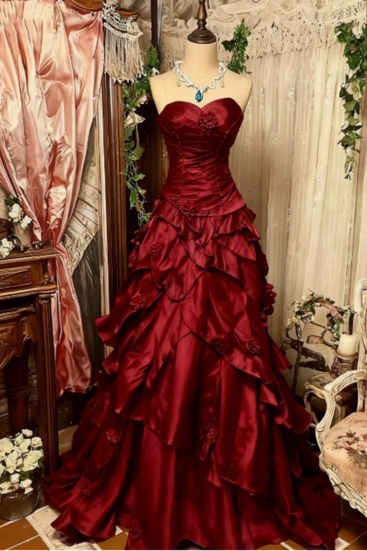 Robe de bal longue en tulle dégradé violet, rose et bleu, élégante et raffinée, style rétro, ornée de délicates perles florales et de fleurs (N782)