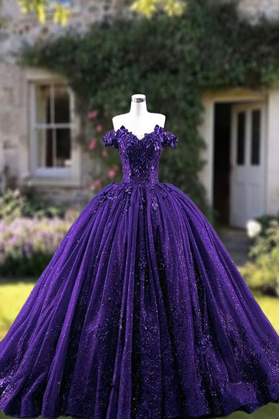 Elegantes Ballkleid mit schulterfreiem traubenfarbenem Paillettenbesatz, langes formelles Abendkleid für Abschlussball, Dinnerparty und andere festliche Anlässe für Teenager-Mädchen AB2160