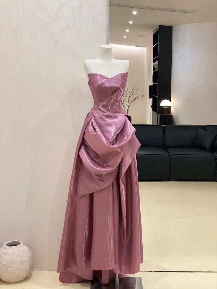 Robes de soirée pour femmes Robes de bal longues en cœur en ligne A Robes de soirée roses Robes de bal N2360