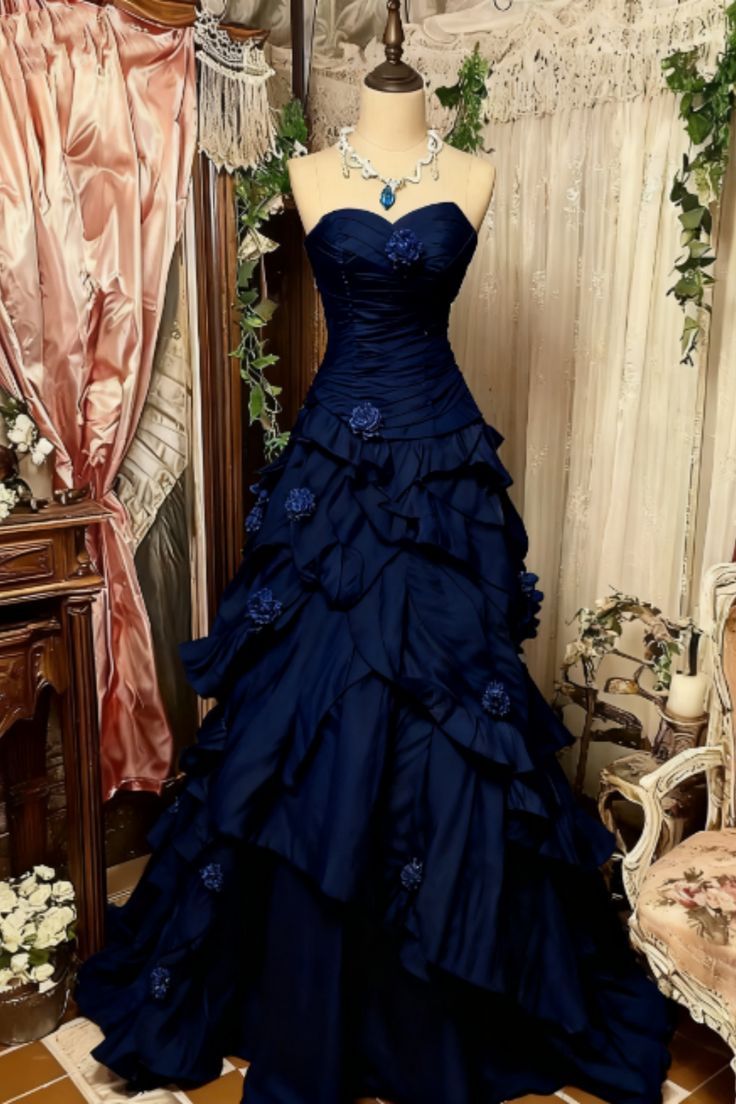 Robe de bal longue en tulle dégradé violet, rose et bleu, élégante et raffinée, style rétro, ornée de délicates perles florales et de fleurs (N782)