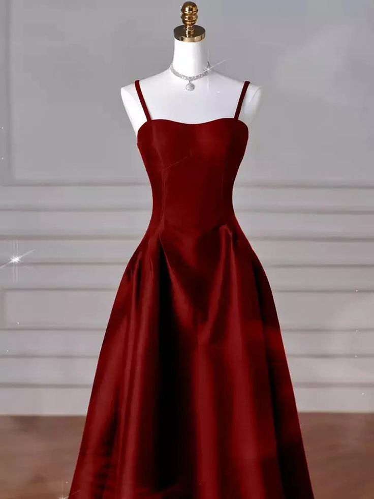 Classy Simple A-Line Dark Blue Satin Long Prom Dress, Dark Blue Long Formal Dress AB136