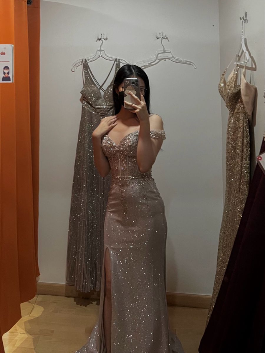Sexy Meerjungfrauen-Abendkleid mit Pailletten, schulterfrei, ärmellos und Perlenbesatz, langes formelles Abendkleid, Brautkleid N366