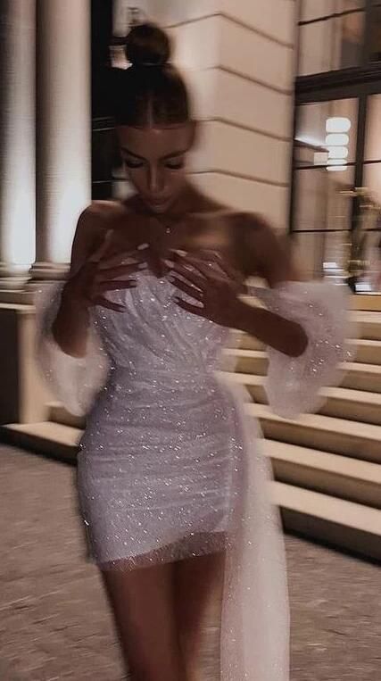 Sparkly Sheath Off The Shoulder Sequin Short Birthday Outfits Inspo Hoco Dress Ideas Homecoming Dresses RB4153