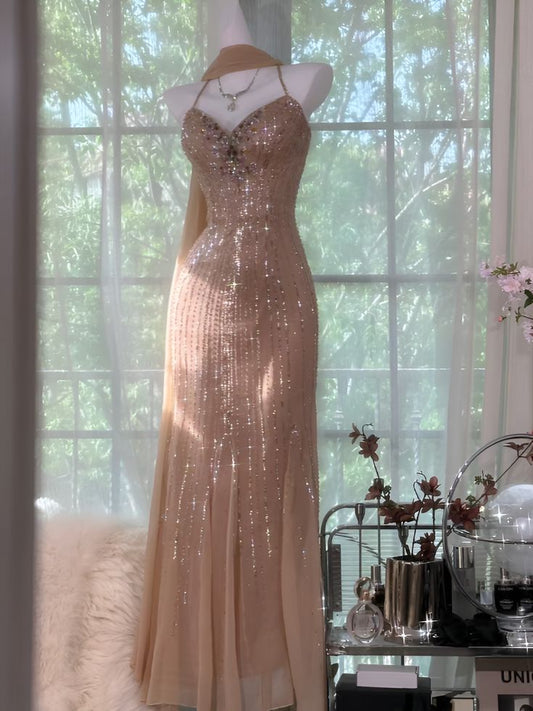 Vintage 90s Mermaid Spaghetti Straps Pink Satin For High Schools Teens Prom Dresses Long Graduation Dress N1654