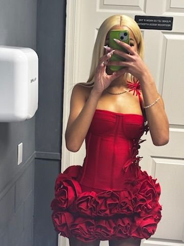 Sexy Sheath One Shoulder Red Short Black Girls Freshman Graduation Dresses Inspo Senior Homecoming Outfits RB4767