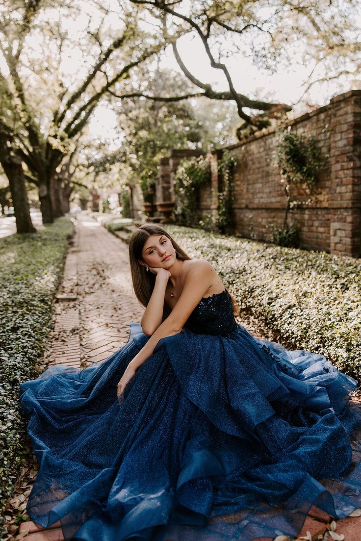 Robe de bal sobre, bustier cœur, tulle bleu marine, longue, robe de soirée formelle AB475