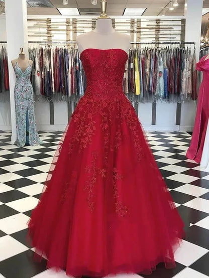Robe de bal unique en tulle jaune à décolleté cœur avec applications de dentelle, robe de soirée longue AB596