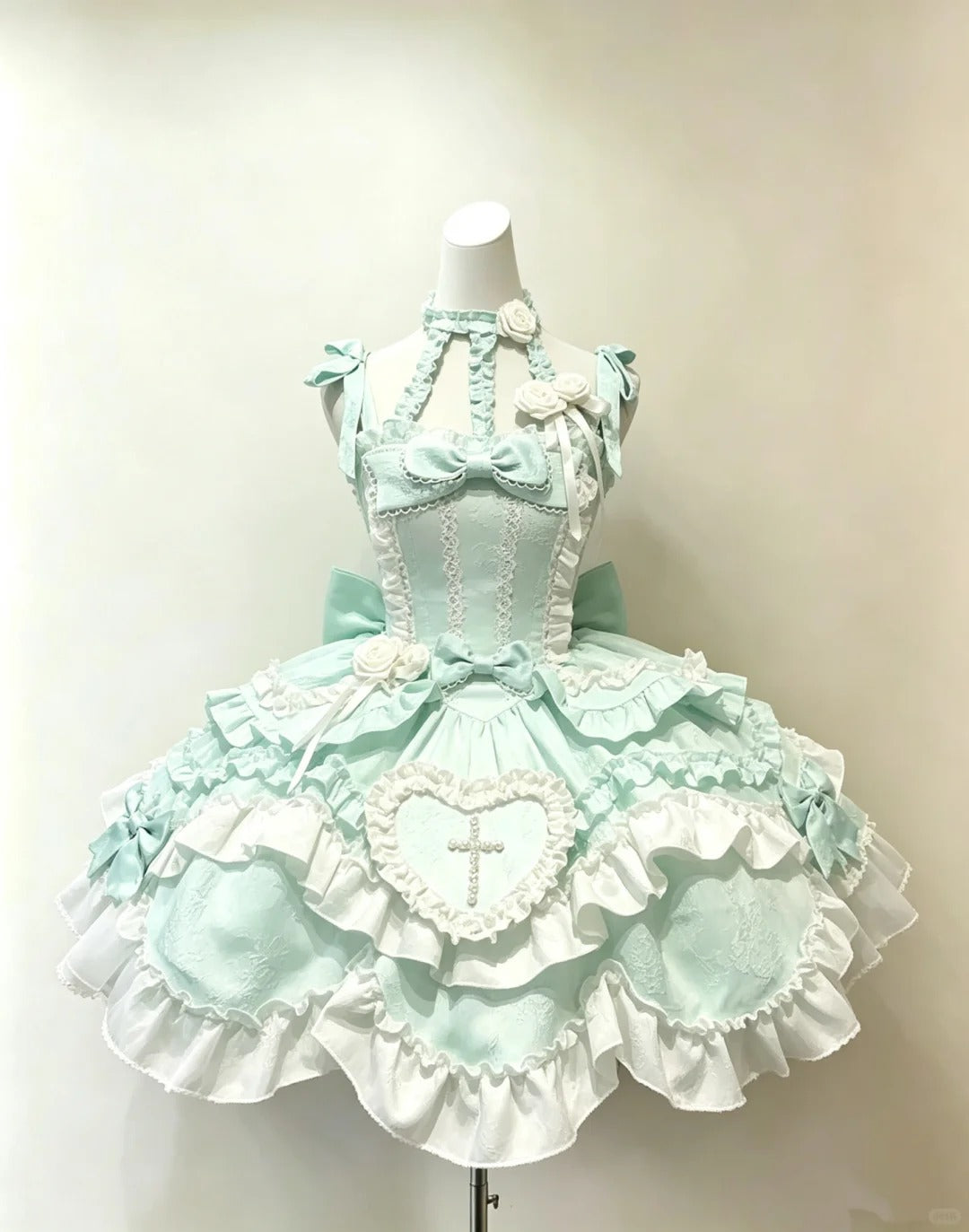 Jugendliches Ballkleid Neckholder Mintgrün Satin Lolita Kleid Homecoming Kleider Hoco Outfit RB4685