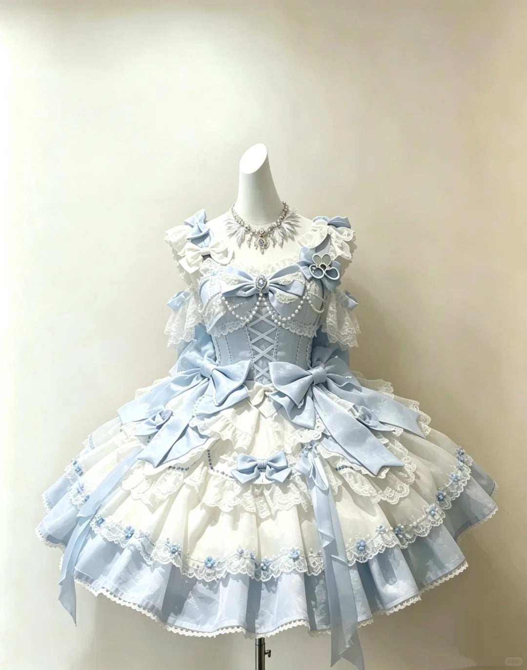 Hübsches Ballkleid Quadratischer Ausschnitt Hellblau Mit Schleifen Lolita Kleid Homecoming Kleider Hoco Outfits RB4693