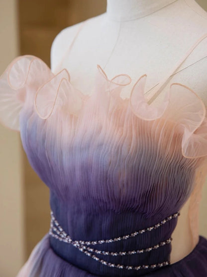 Elegantes, trägerloses Ballkleid in zartem Rosa aus Tüll – Inspiration für formelle Abendkleider und Partykleider (Modell N202)
