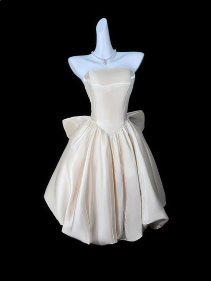 2026 New Homecoming Dresses Knee Length With Bow Graduation Cocktail Dress N4309