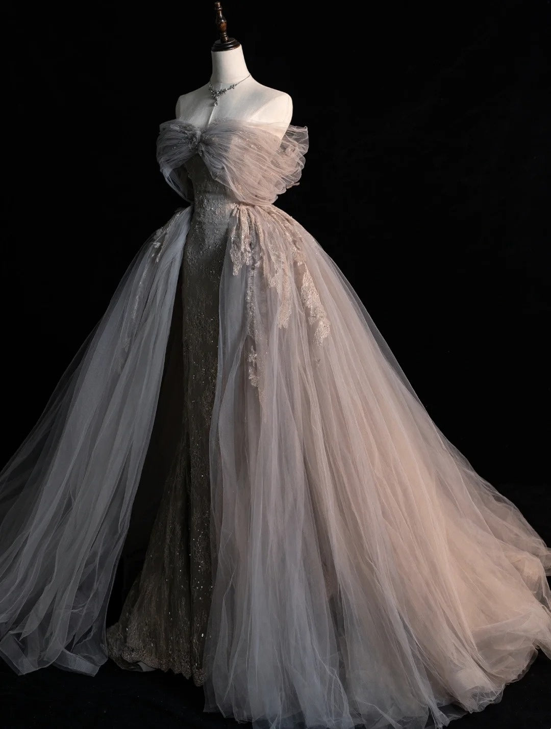Elegantes Ballkleid, schulterfrei, Etuikleid, langes Abendkleid, semi-formelles Kleid N571