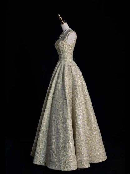 Funkelndes, mintgrünes Pailletten-Abendkleid in A-Linie mit eckigem Ausschnitt – ein elegantes Partykleid, perfekt für formelle Anlässe und festliche Anlässe (Modellnr. N952).