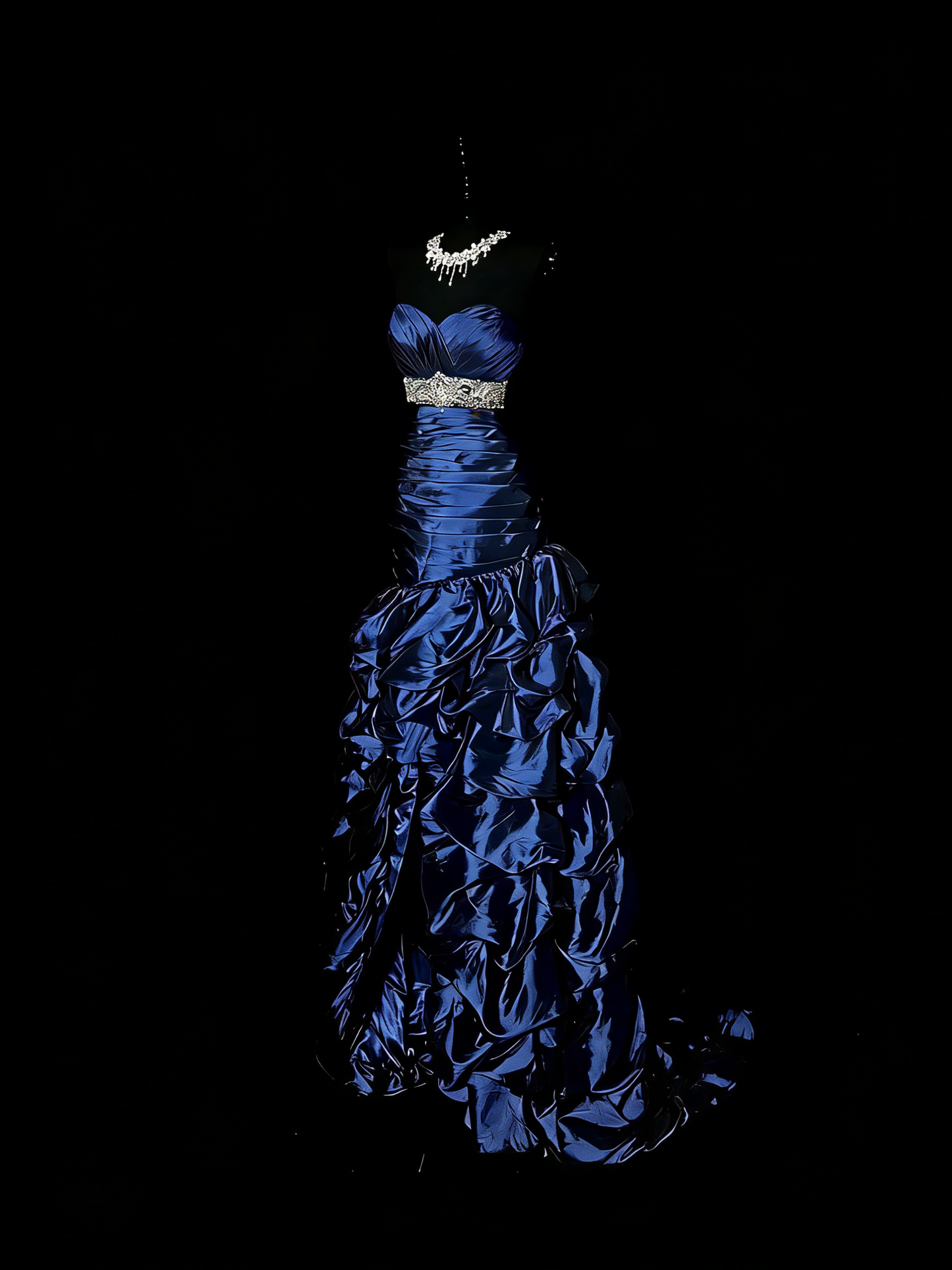 Retro-Ballkleid, königsblau mit silbernen Perlen, herzförmiger Ausschnitt, langes Partykleid, elegantes Abendkleid für Senioren, formelles Tanzkleid N974