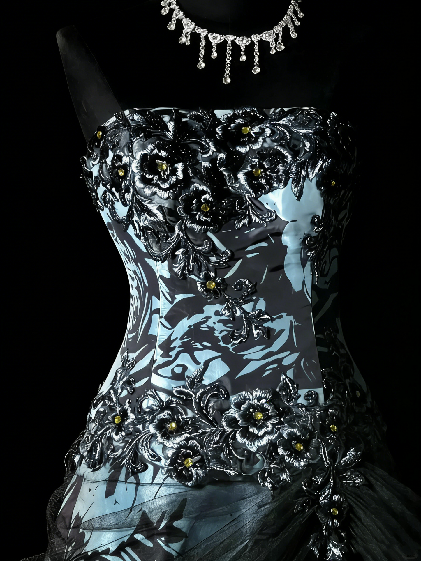 Retro Ball Gown Strapless Satin Floral With Cape Party Dresses Long Prom Dresses Impress Senior Formal Dance Dress N970