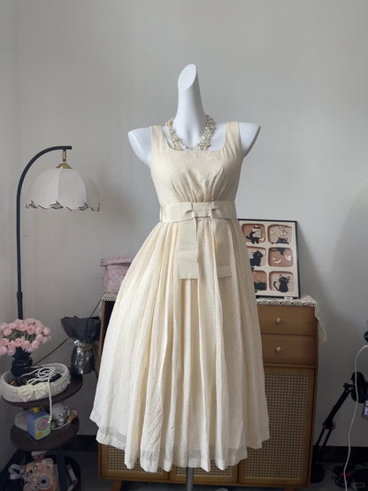 Vintage A Line Square Neck Champagne Chiffon Knee Length 16th Birthday Homecoming Dress Graduation Outfit RB6788