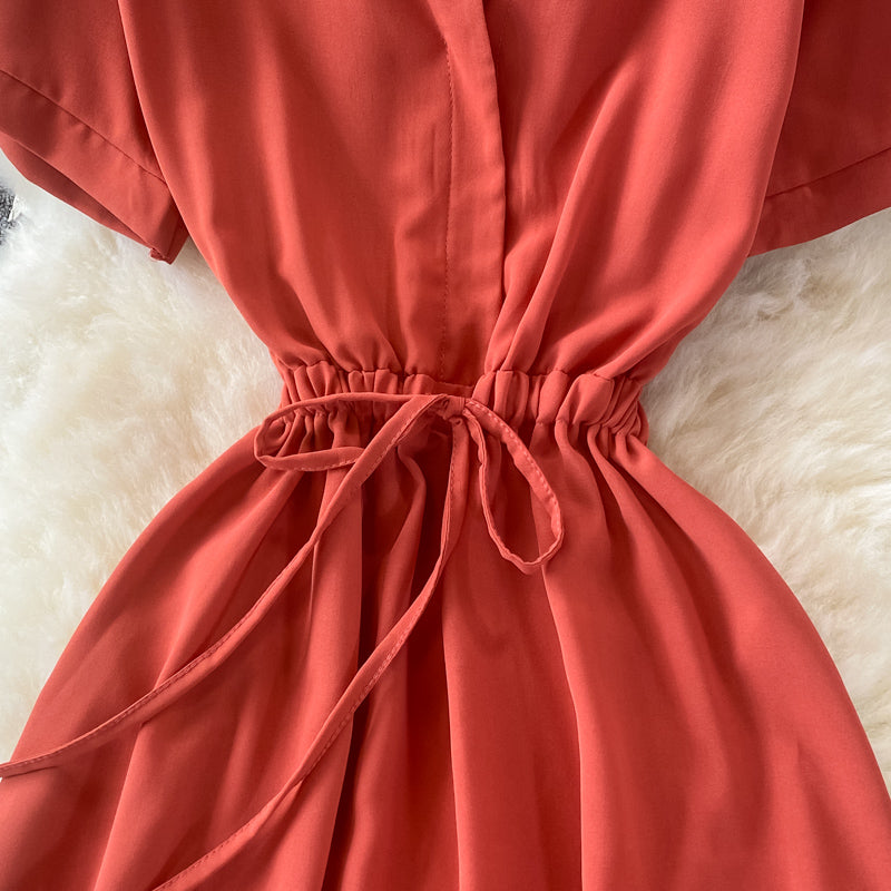 Simple Chiffon A Line Dress Fashion Dress RF0372