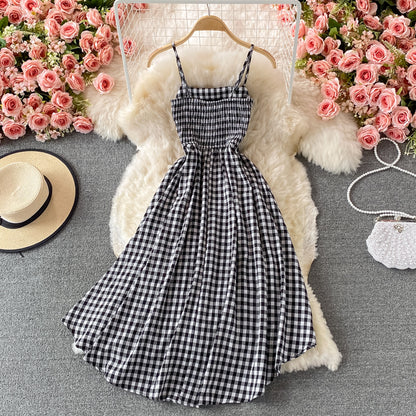Süßes kariertes zweiteiliges Kleid RF0370
