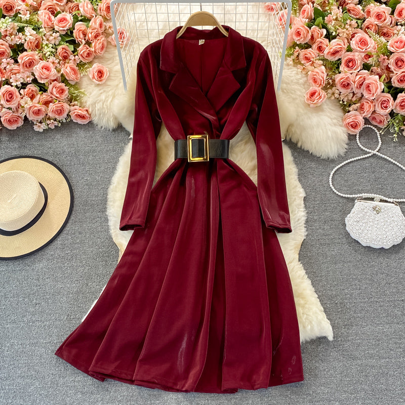 Elegant V Neck Long Sleeve Coat RF0369