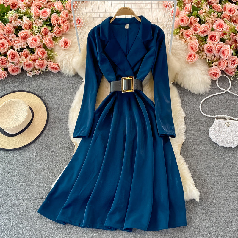 Elegant V Neck Long Sleeve Coat RF0369
