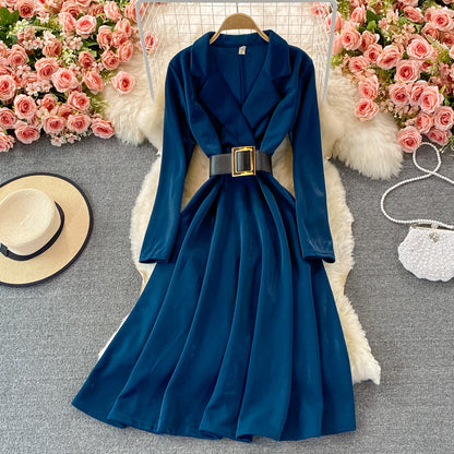 Elegant V Neck Long Sleeve Coat RF0369