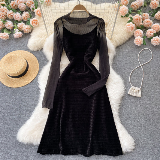 Elegant See Through Two Pieces Dress Fashion Dress RF0368