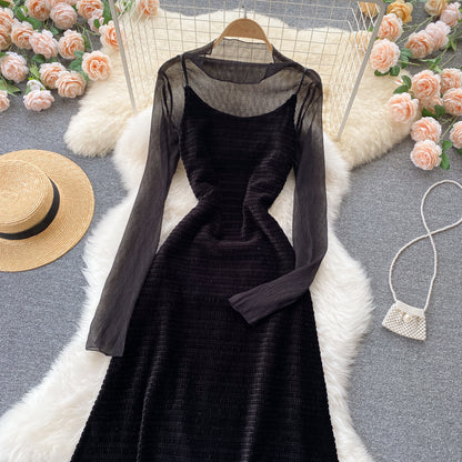 Elegant See Through Two Pieces Dress Fashion Dress RF0368
