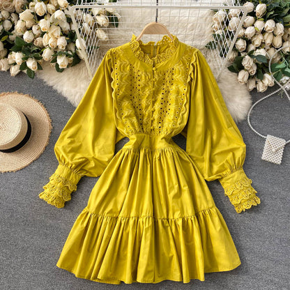 Cute Lace Long Sleeve Dress Fashion Dress RF0364
