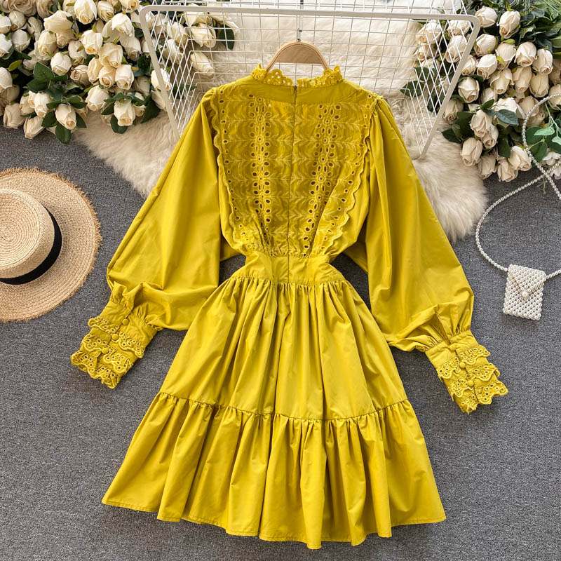 Cute Lace Long Sleeve Dress Fashion Dress RF0364