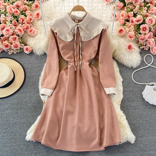 Cute A Line Long Sleeve Dress Spring And Autumn Dresses RF0354