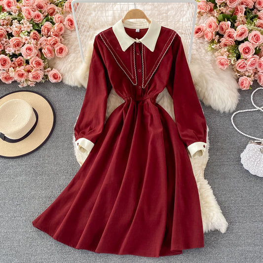 Lovely Corduroy Long Sleeve Dress Jacket RF0335