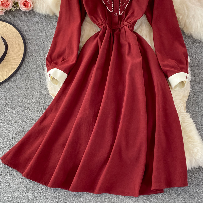 Lovely Corduroy Long Sleeve Dress Jacket RF0335