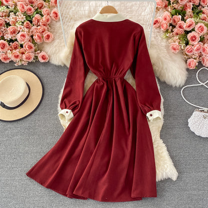 Lovely Corduroy Long Sleeve Dress Jacket RF0335