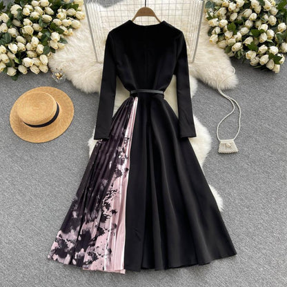 Cute Long Sleeve Dress A Line Fashion Dress RF0334