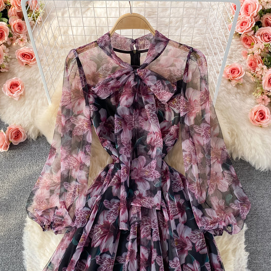 Elegant Tulle Long Sleeve Dress Fashion Dress RF0330