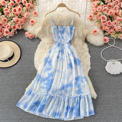 Blue A Line Dress Fashion Dress RF0328