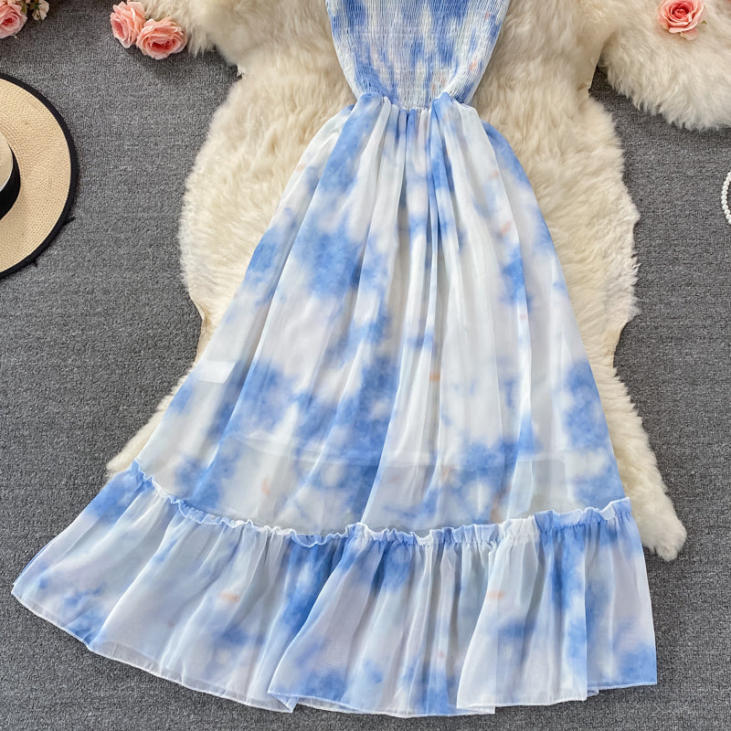 Blue A Line Dress Fashion Dress RF0328