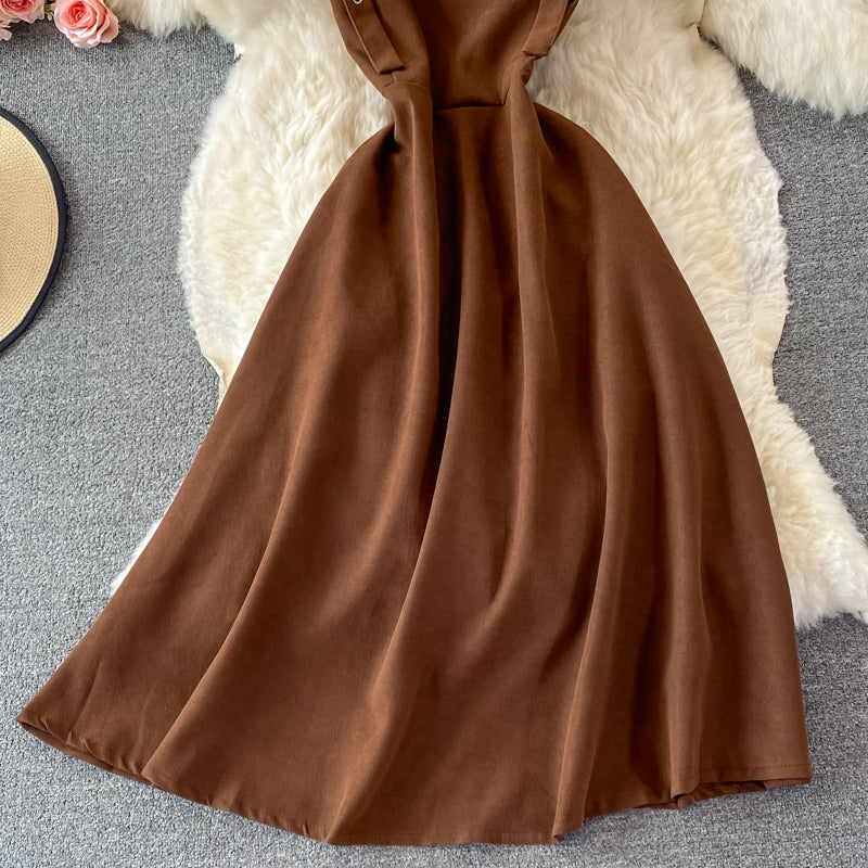 Lovely A Line Corduroy Dress Fashion Dress RF0325