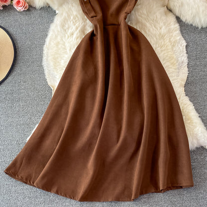 Lovely A Line Corduroy Dress Fashion Dress RF0325