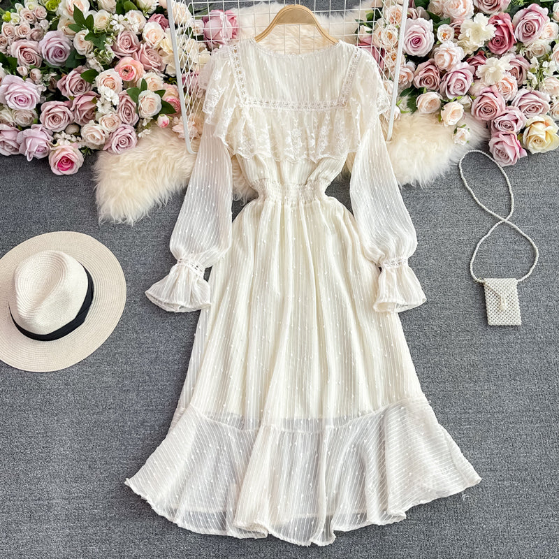 Cute Long Sleeve Lace Dress Fashion Dress RF0324