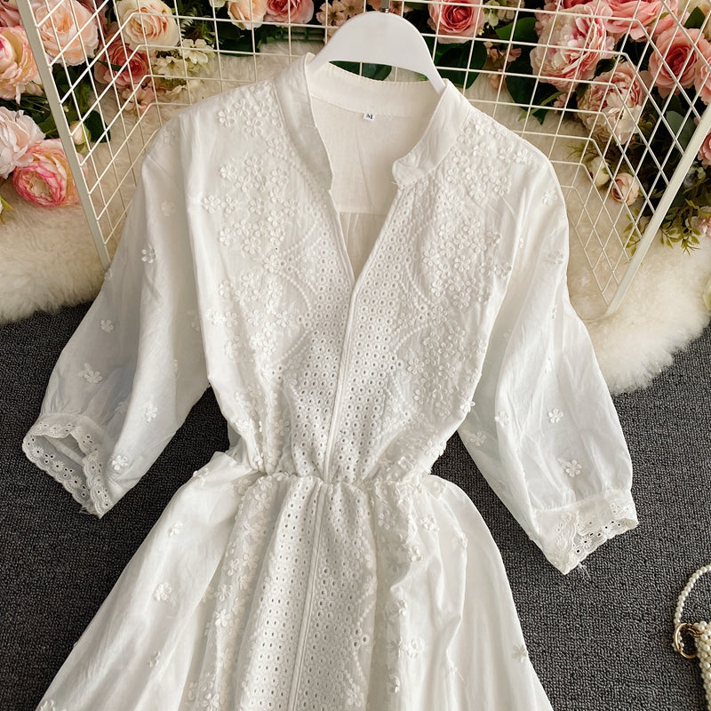 Elegant A Line Lace Dress White Fashion Dress RF0311