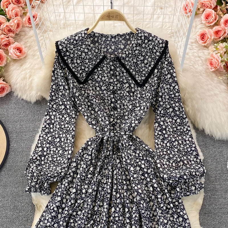 Sweet Long Sleeve Dress A Line Fashion Dress RF0301