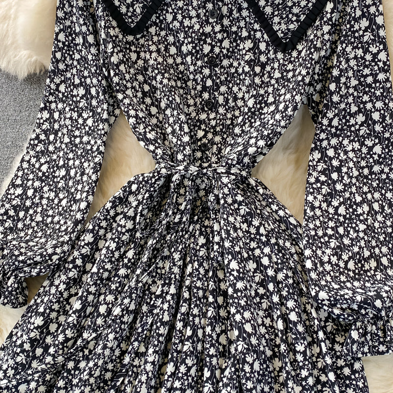 Sweet Long Sleeve Dress A Line Fashion Dress RF0301