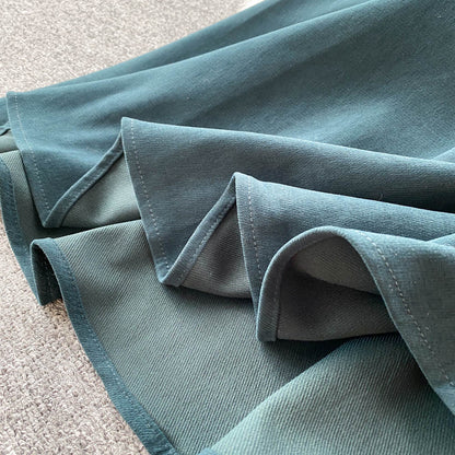Robe à manches longues en velours côtelé bleu Robe mode bleue RF0296