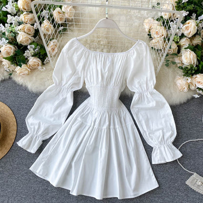 Robe mignonne à lacets et manches longues, robe tendance RF0292